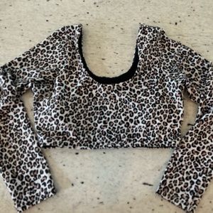 Long sleeve rash guard swim top M